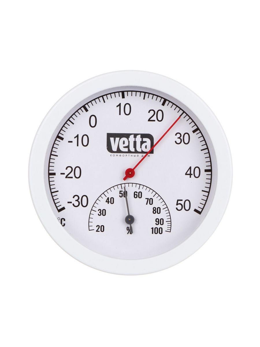 INBLOOM Термометр круглый, измерение влажности воздуха, блистер, 12,5см, пластик, металл