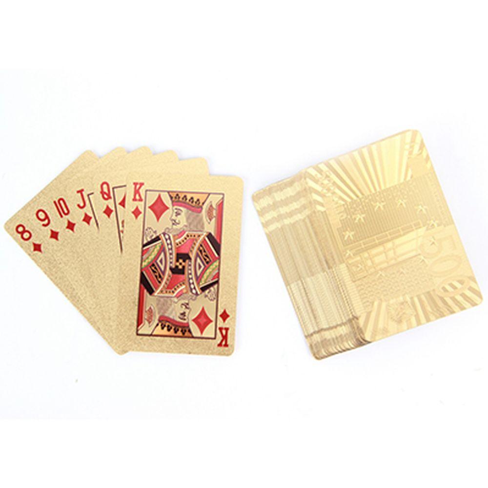 Карты сувенирные игральные Золотые 500 евро 54 карты, пластик