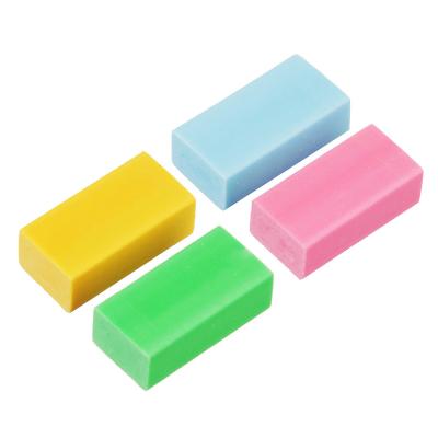 ClipStudio Ластик прямоугольный 3x1,5x1,1см, в картон. держателе, 4 цвета, термопластичная резина