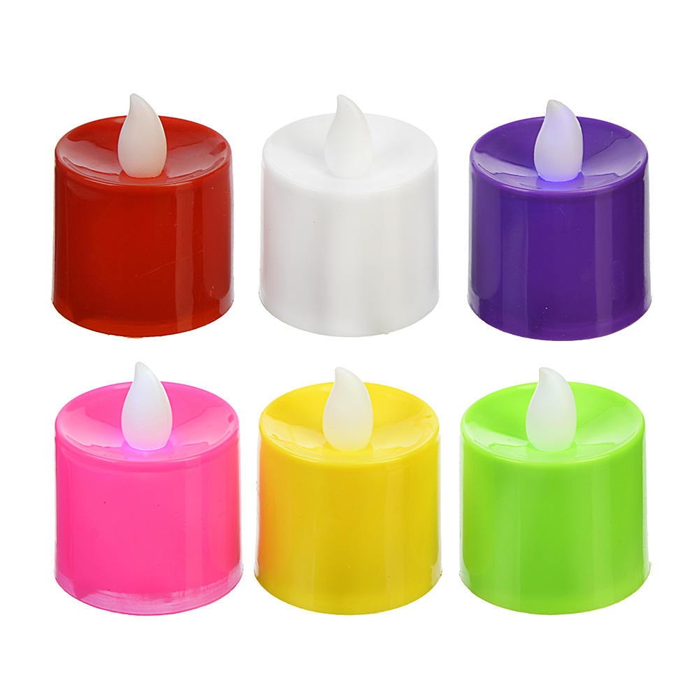 Фонари декоративные в виде свечей, пластик, LED, 4,5х4см, 6 цветов