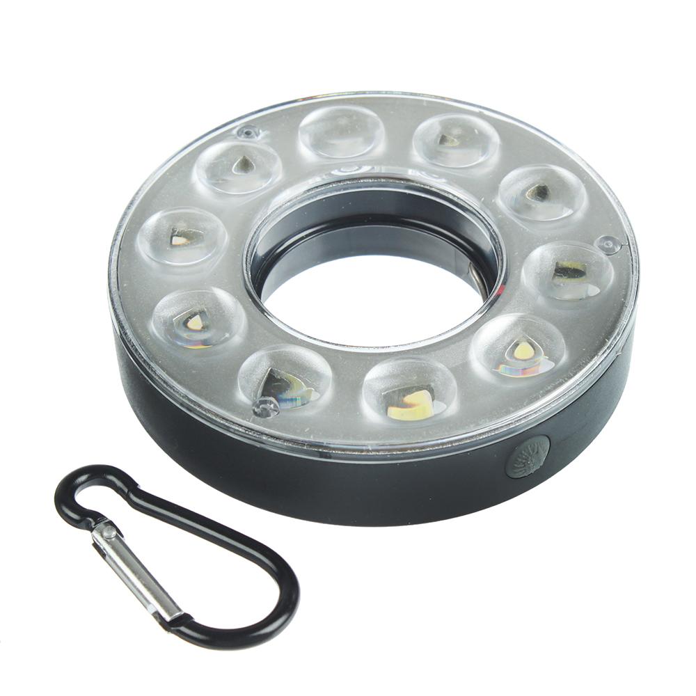 ЧИНГИСХАН Светильник кольцо, 10 LED, 3Вт, 3*АAА , 9х9х2см, пластик