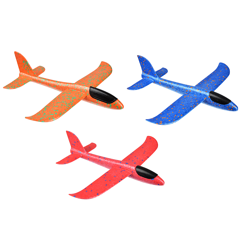 Самолет-планер, полимер, 37х9х35см, 3 цвета