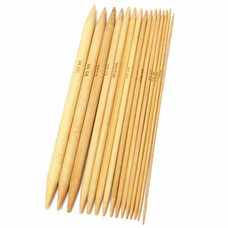 Спицы для вязания из бамбука 5-ти комплектные 15 комплектов