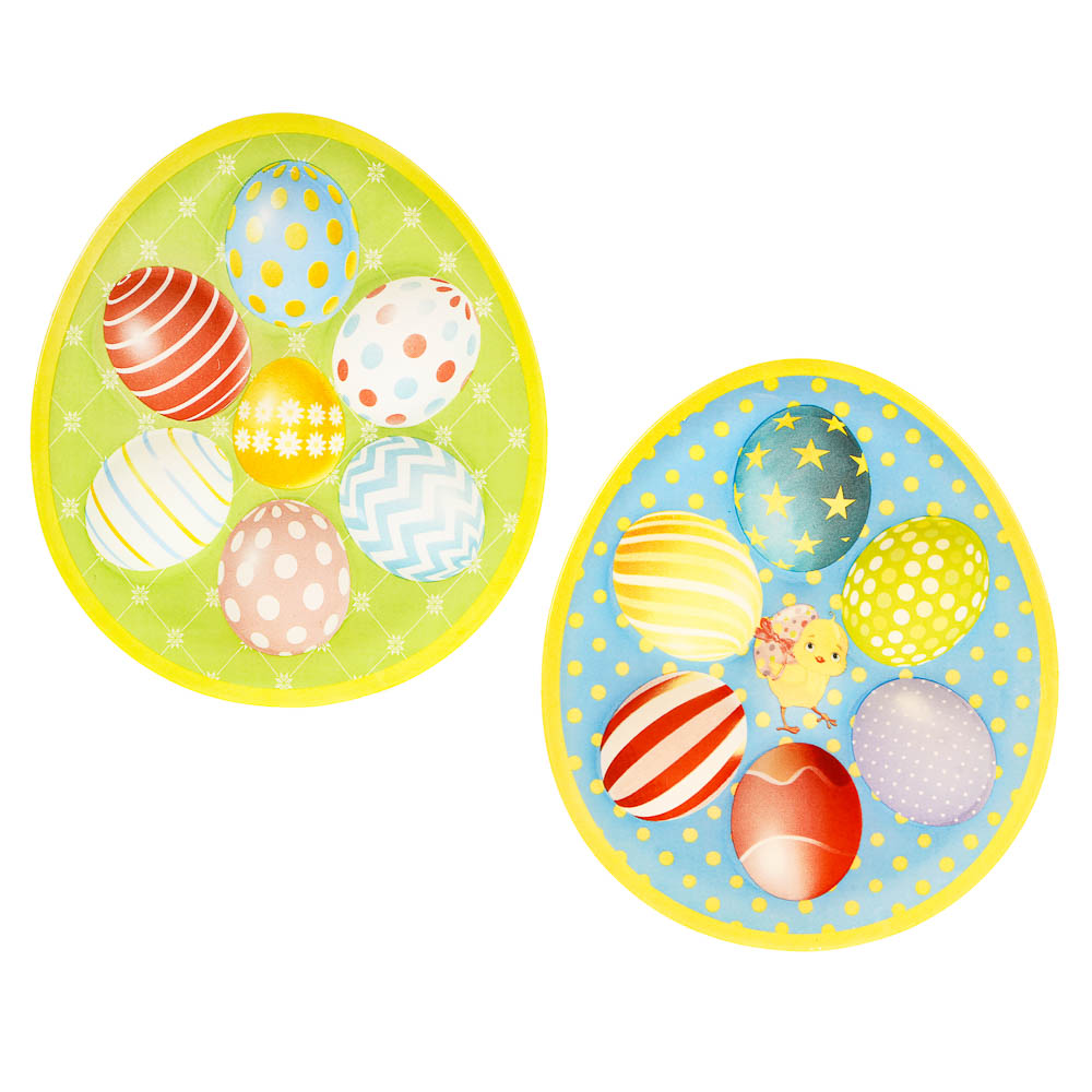 Яйцо Блюдо-подставка для 6 яиц, 20х17,2х1,7см, стекло, 2 дизайна