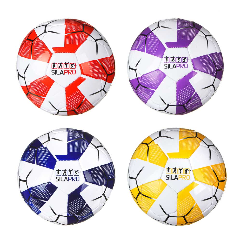 Мяч футбольный 2 сл, р.5, 22см, PU 2.6мм, 4 цвета, 320гр (+-10%)