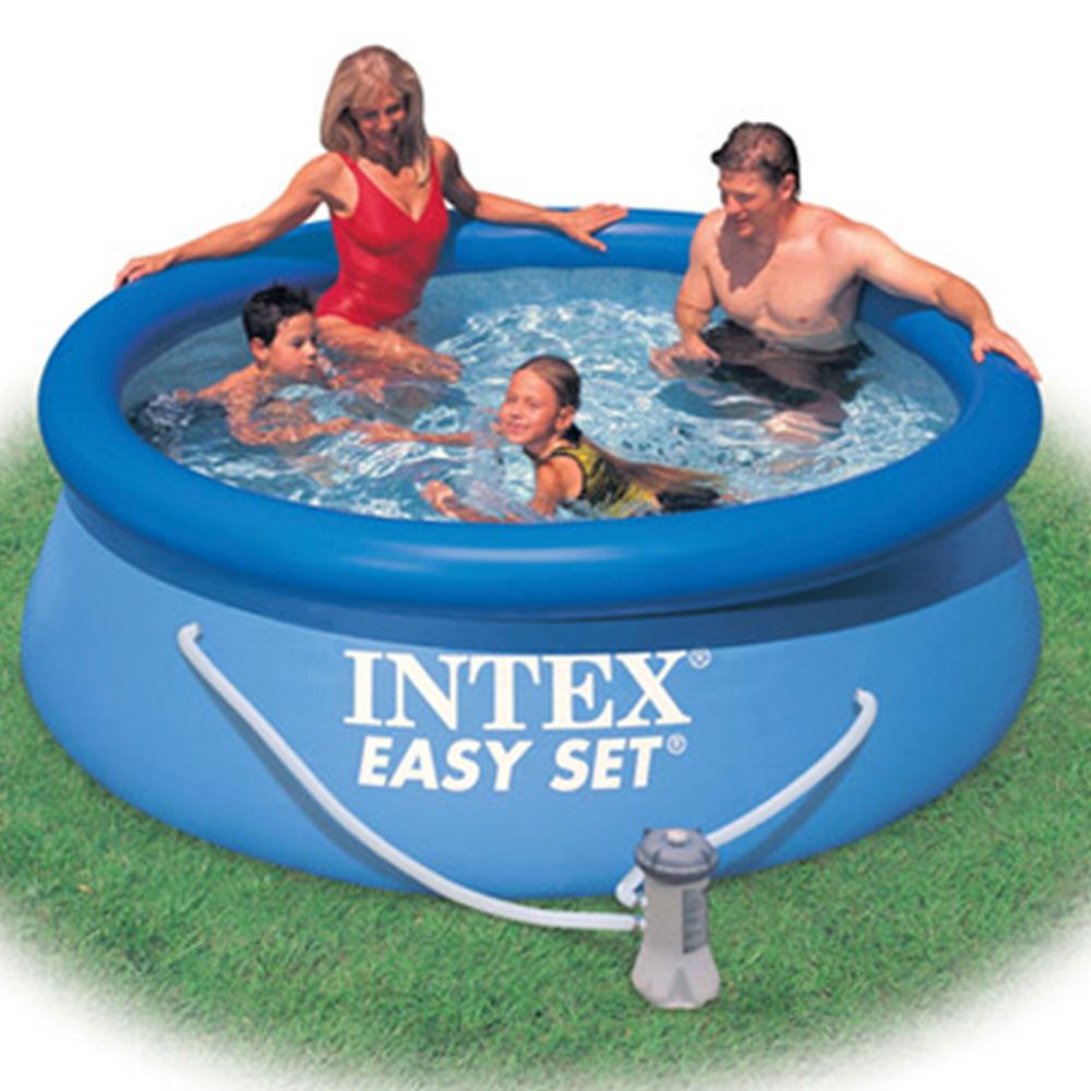 INTEX Бассейн надувной Easy Set 244x76см 2419л, насос с фильтром 1250л/ч 28112