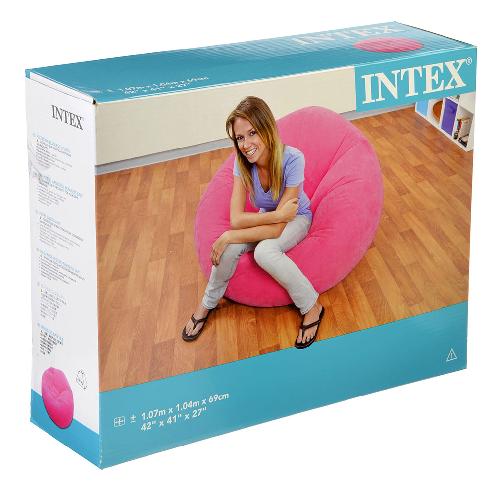 INTEX Кресло надувное, 107х104х69см, 3 цвета, 68569