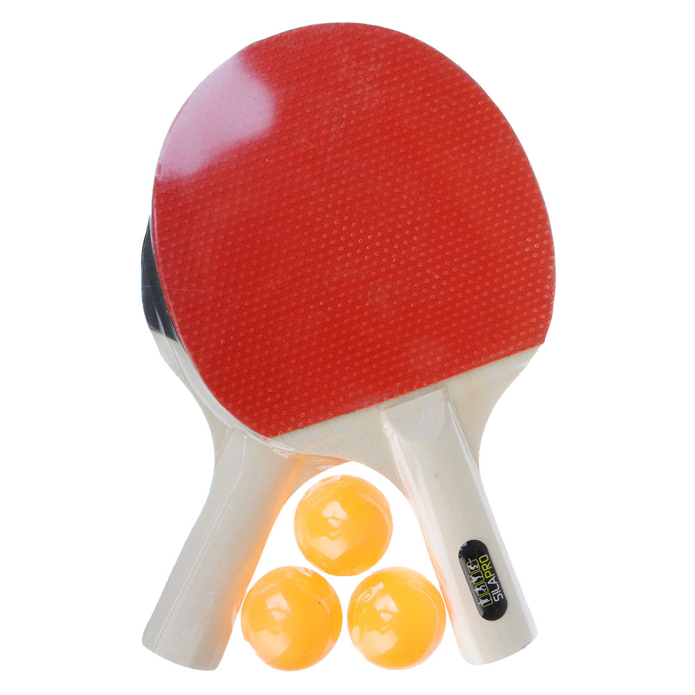 Комплект для игры в теннис. SILAPRO набор для настольного тенниса (ракетка 2шт., мяч 3 шт.), дерево. Ракетка теннисная GC-500. Набор для настольного тенниса (2 ракетки, 4 шарика): 1070. Attache теннисные ракетки.