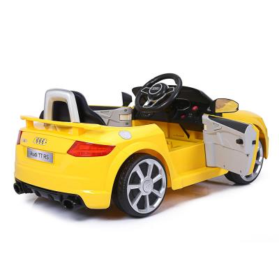 Электромобиль AUDI TT RS, 103х62х43,5см, пластик, EVA, кожа, желтый