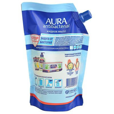 Мыло жидкое AURA с антибактериальным эффектом, ромашка, 500мл, дой-пак