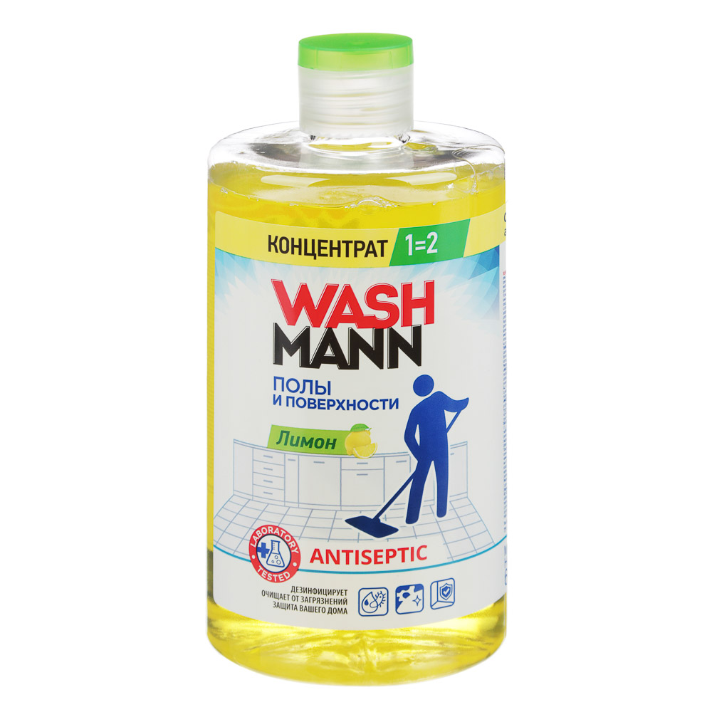Средство для мытья полов WashMann Лимон 650мл