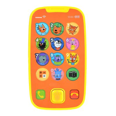 ИГРОЛЕНД Игрушка интерактивная в виде смартфона Три кота, свет, звук, 2ААА, 7х12х2см