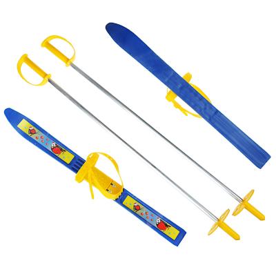 Лыжи детские Олимпик-спорт 65/75см, с креплением мягким пластиковым, с палками