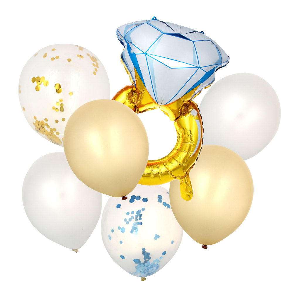 FNtastic Набор воздушных шаров, 7 шт, кольцо фольга 48x70см, латекс 12