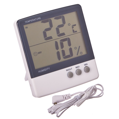 INBLOOM Термометр электронный 2 режима, с уличным датчиком, пластик, 10,8x10см, HTC-3