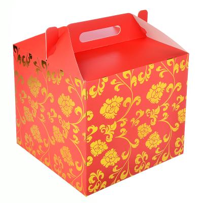 Коробка подарочная складная с ручками, с фольгированным слоем, бумага, 4 цвета, 28х28х26см
