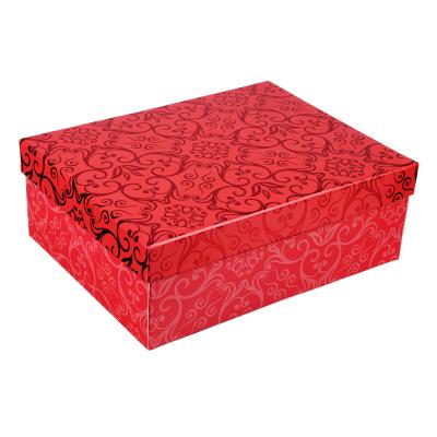 Коробка подарочная складная с фольгированным слоем, бумага, 5 цветов (21х16х7,5 см)
