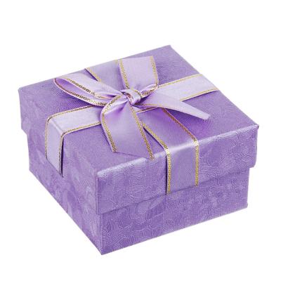 Коробка подарочная с бантом, 7,5х7,5х4,5 см, 5 цветов