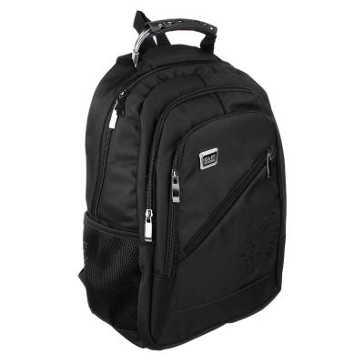 Рюкзак подростковый 42x30x20см, 2 отд., 4 кармана, усиленная ручка, плотный полиэстер, черный