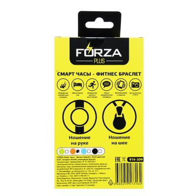 FORZA Смарт часы-фитнес браслет,силикон,пластик,OLED дисплей 0,66,батарея 55mAh,резиновый браслет