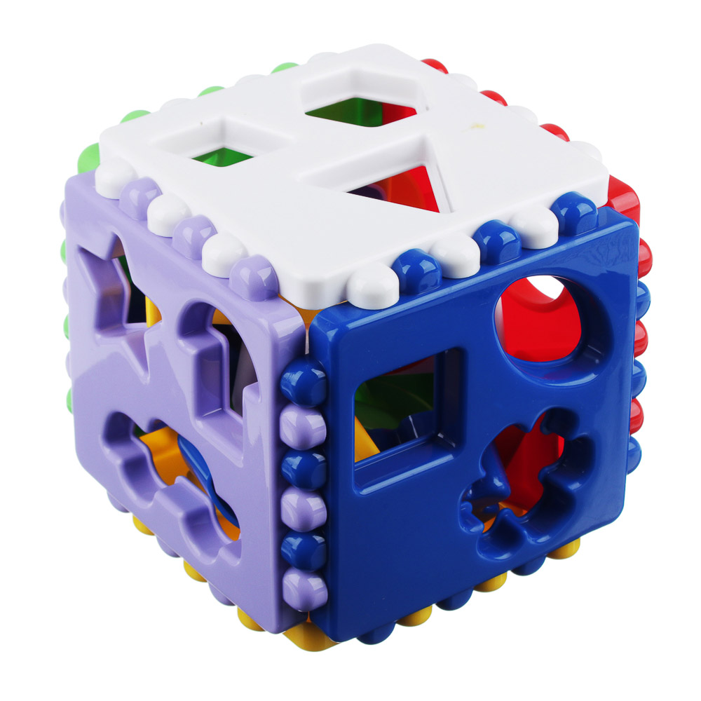РЫЖИЙ КОТ Логический куб большой, пластик, 12х12х12см, И-3929